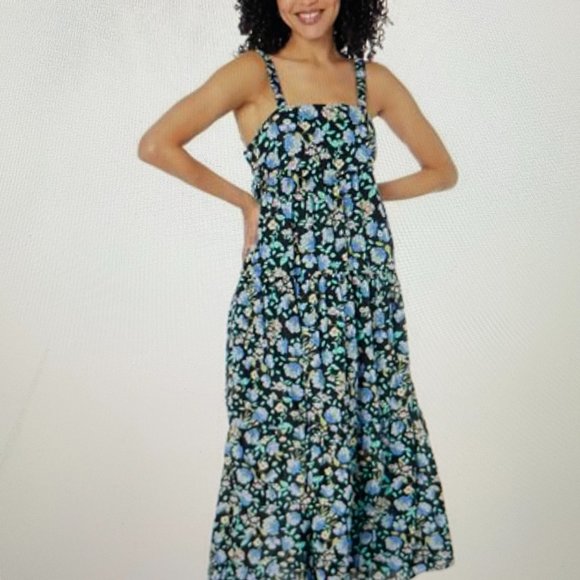 Moon River Dresses & Skirts - MOON RIVER Woven Printed Dress With Tied Straps Size M